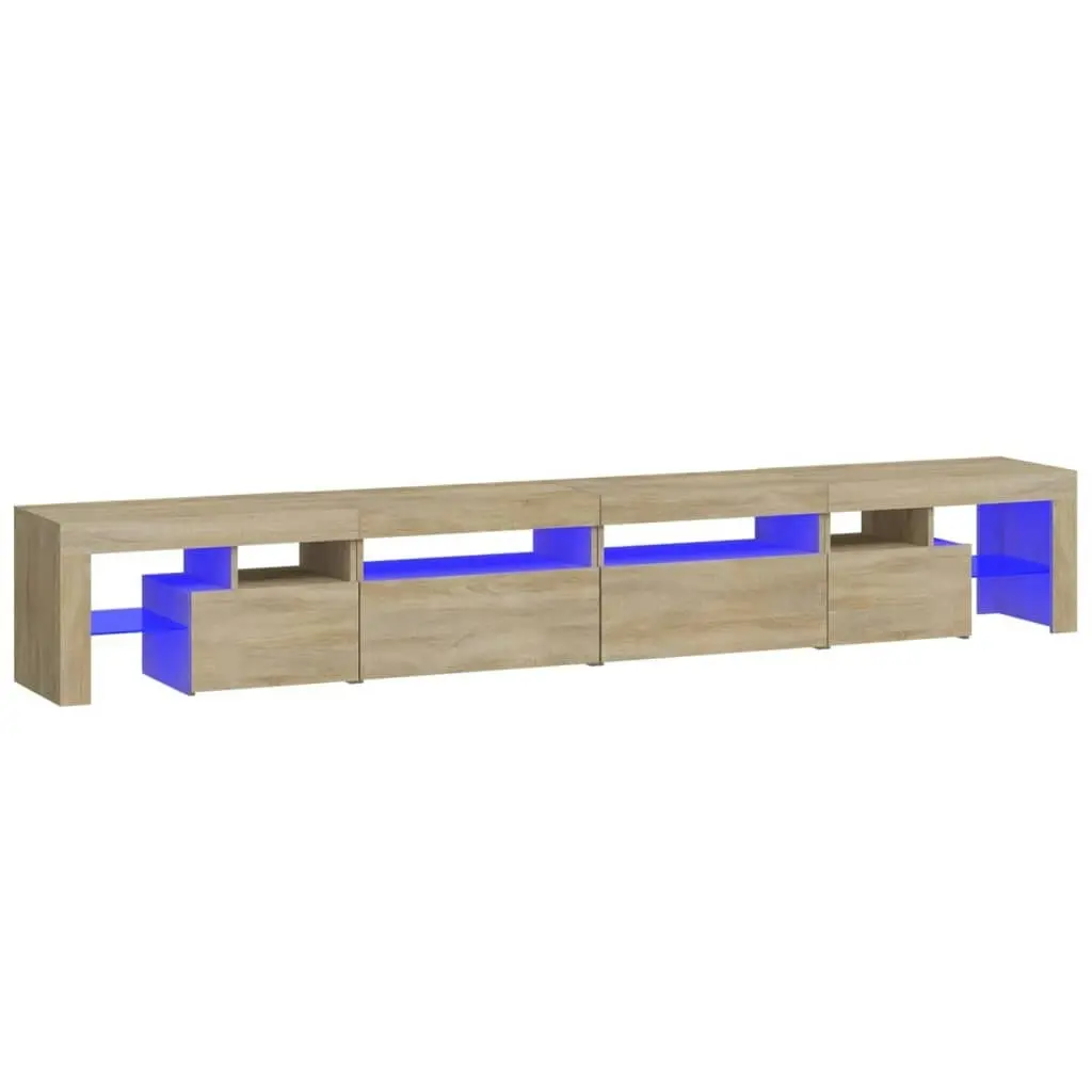 TV Cabinet with LED Lights Sonoma Oak 260x36.5x40 cm 3152820