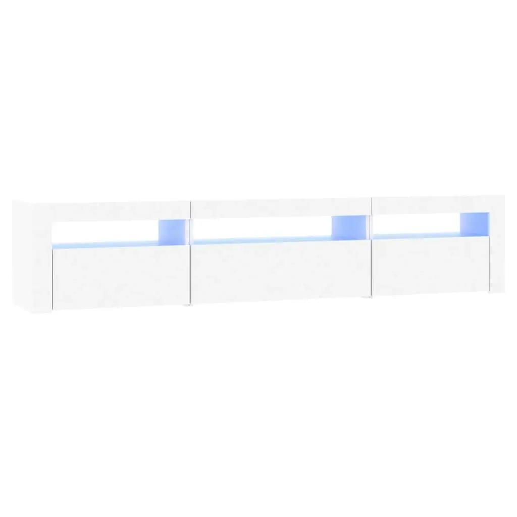 TV Cabinet with LED Lights White 195x35x40 cm 3152738