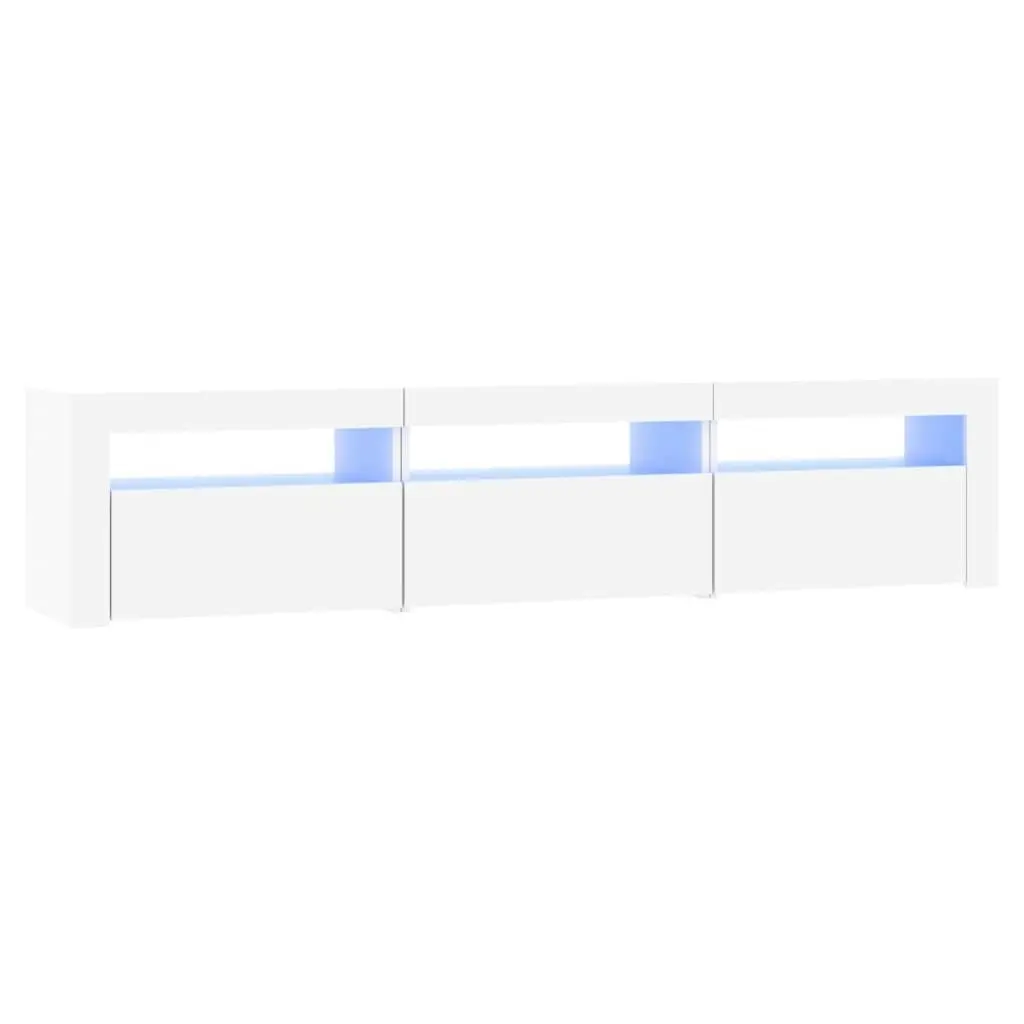 TV Cabinet with LED Lights White 180x35x40 cm 3152754