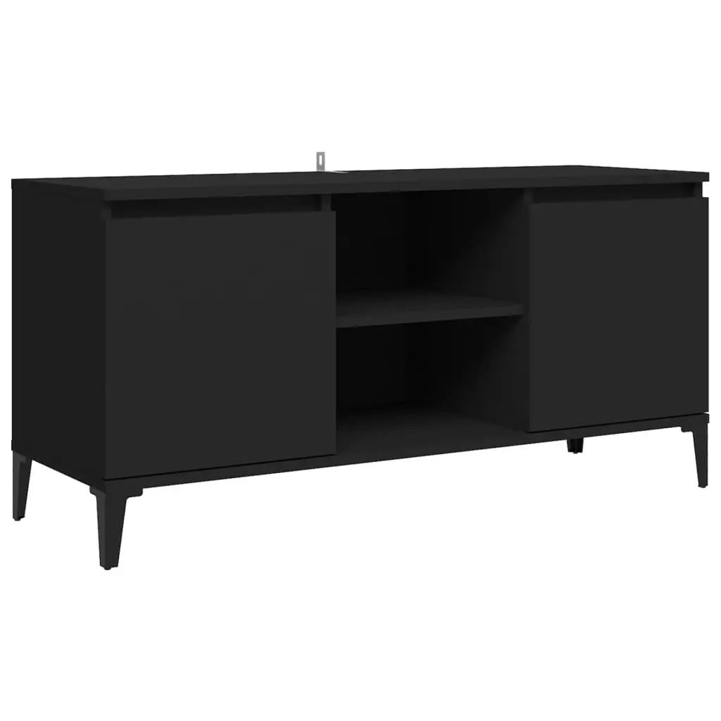 TV Cabinet with Metal Legs Black 103.5x35x50 cm 805969