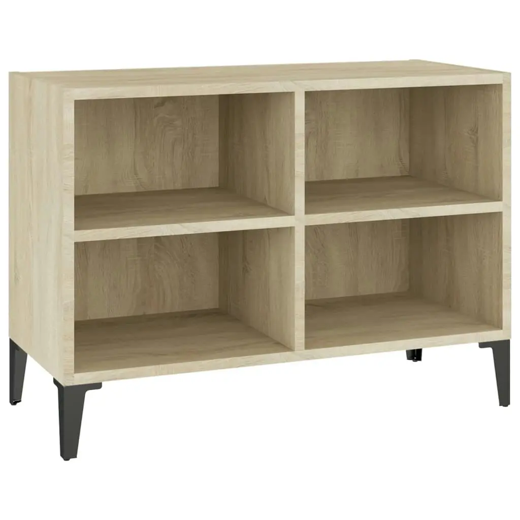 TV Cabinet with Metal Legs Sonoma Oak 69.5x30x50 cm 805935