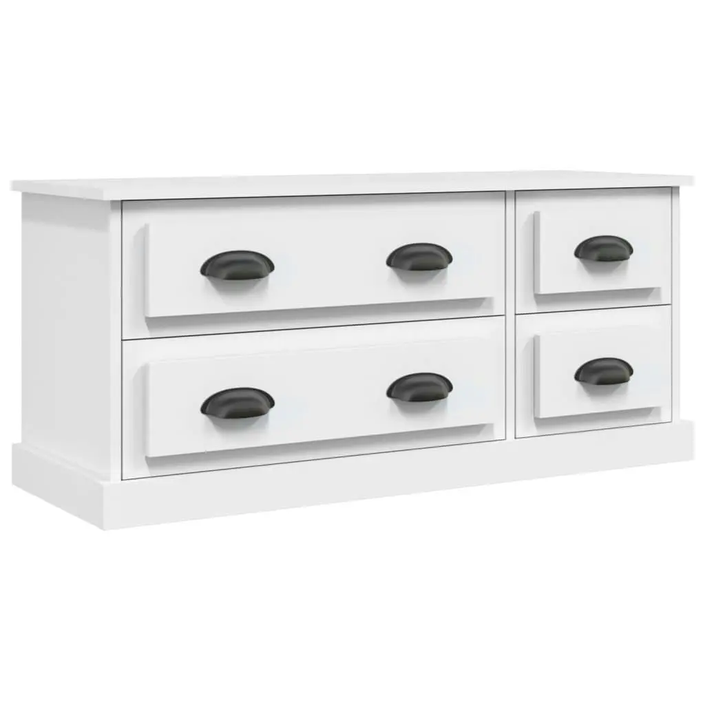 TV Cabinet White 100x35.5x45 cm Engineered Wood 816448