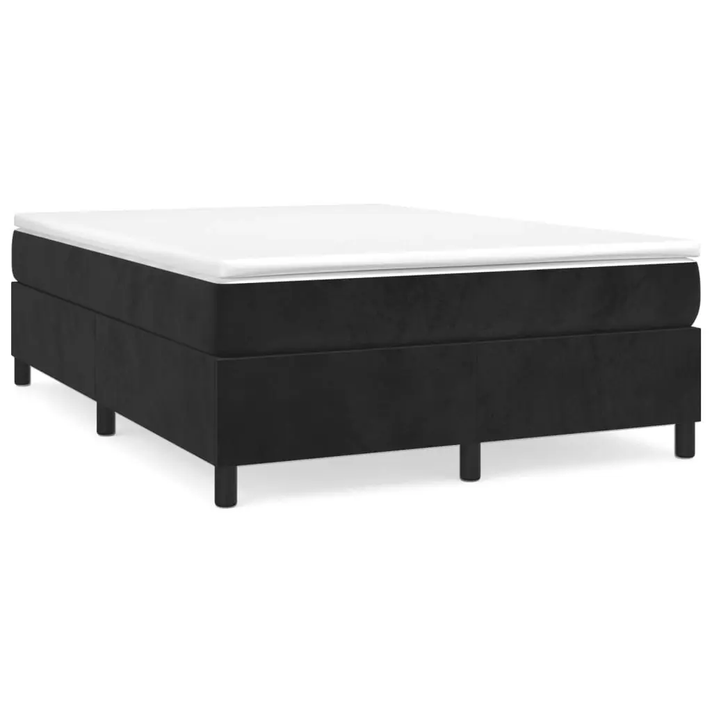 Bed Frame Black 153x203 cm Queen Size Velvet 3121155