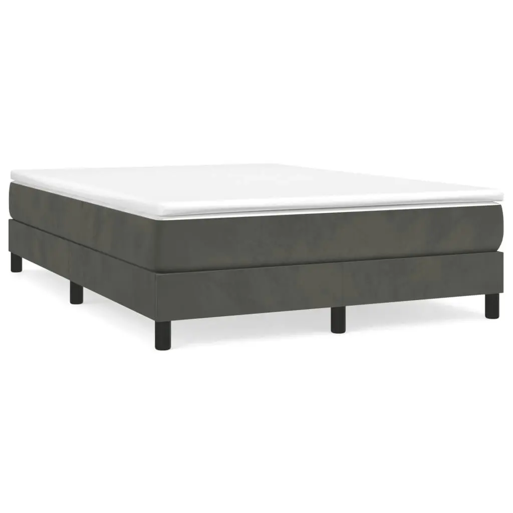 Bed Frame Dark Grey 153x203 cm Queen Size Velvet 3120806