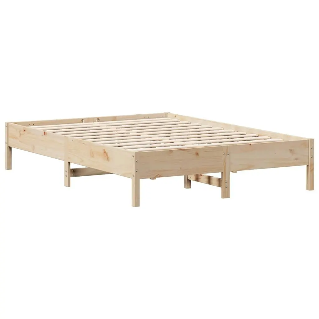 Bed Frame without Mattress 150x200 cm Solid Wood Pine 842694