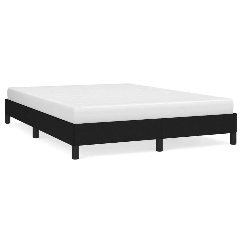 Bed Frame Black 137x187 cm Double Size Fabric 346760