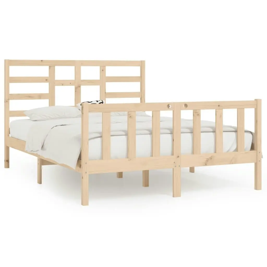 Bed Frame without Mattress 150x200 cm Solid Wood 3107618