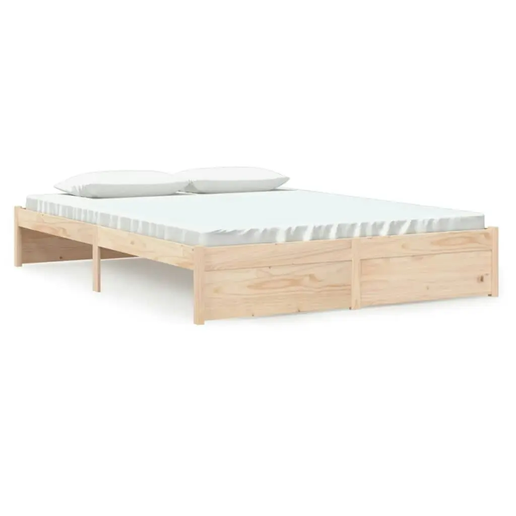 Bed Frame Solid Wood 153x203 cm Queen Size 814954