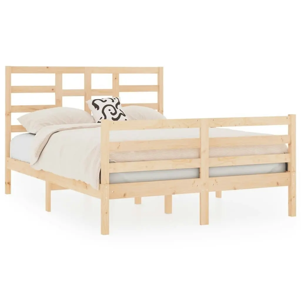 Bed Frame without Mattress Solid Wood 135x190 cm 3105835