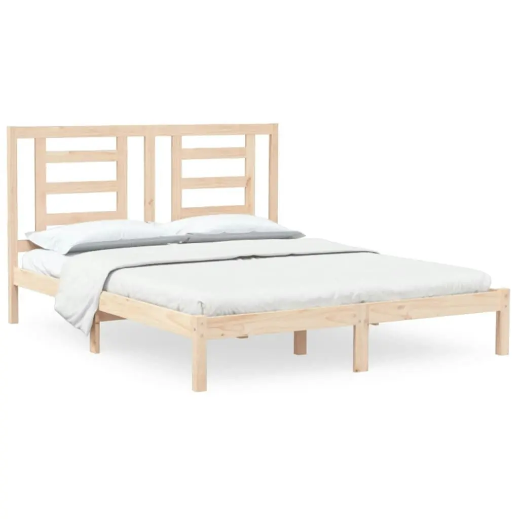 Bed Frame without Mattress 150x200 cm Solid Wood Pine 3104353