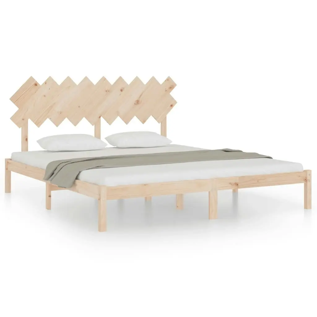 Bed Frame 183x203 cm King Size Solid Wood 3104883