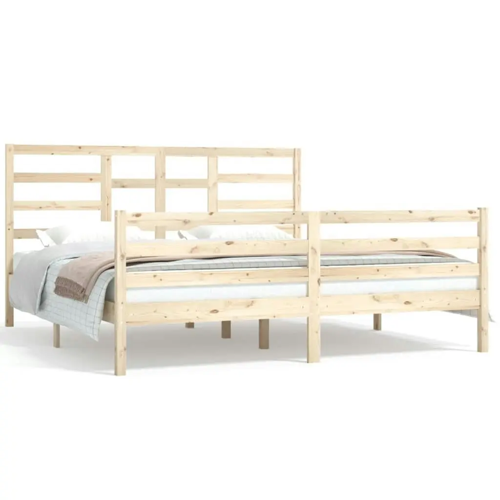 Bed Frame without Mattress Solid Wood 183x203 cm King 3105875