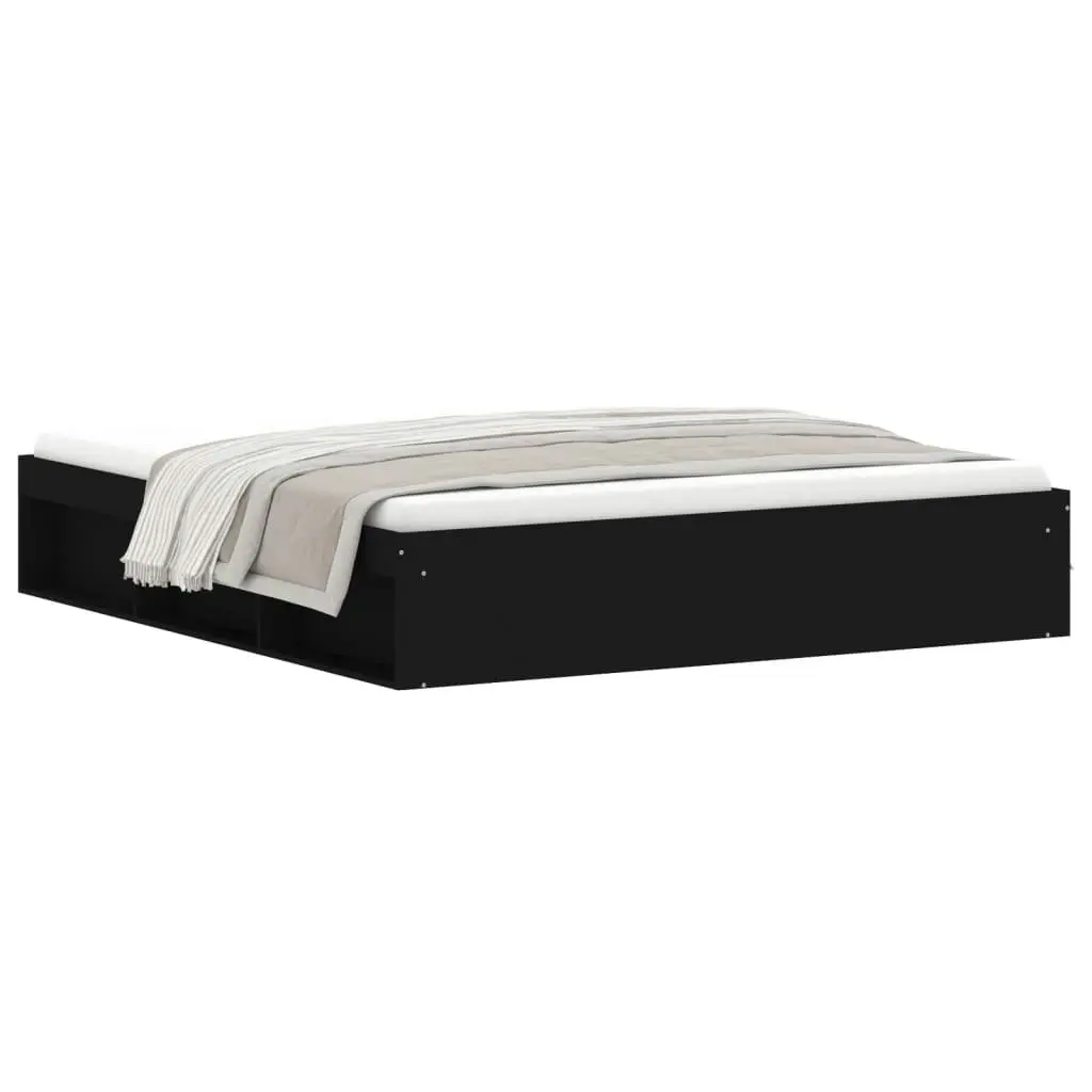 Bed Frame Black 183x203 cm King Size 3203881