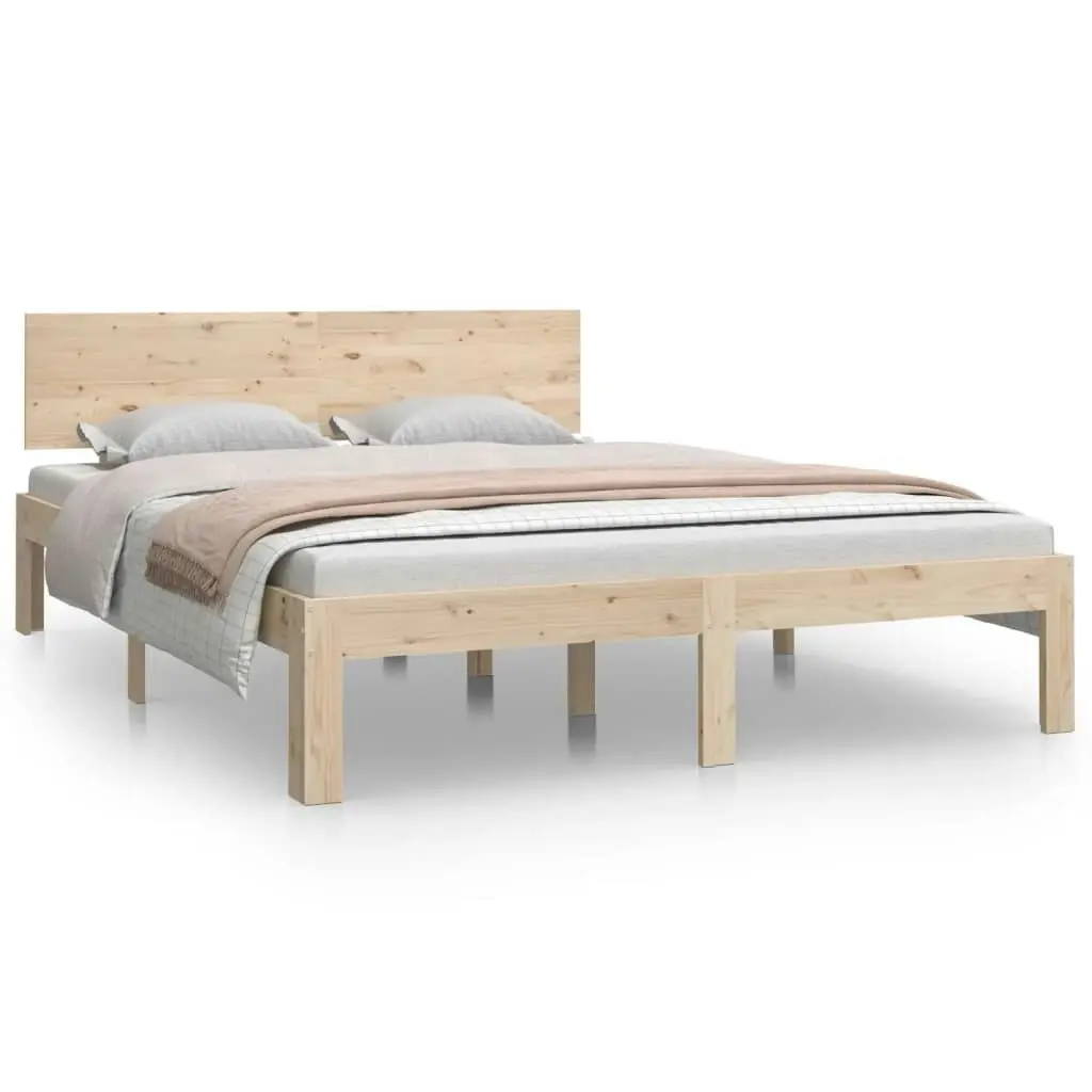 Bed Frame Solid Wood 137x187 cm Double Size 810470