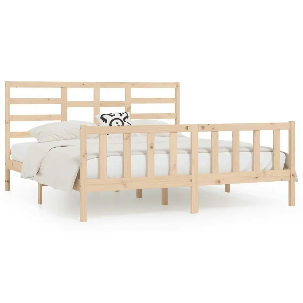 Bed Frame without Mattress 183x203 cm King Solid Wood 3107628