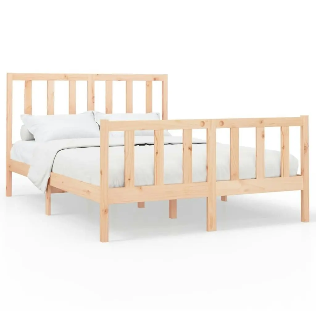 Bed Frame without Mattress 150x200 cm Solid Wood Pine 3106708