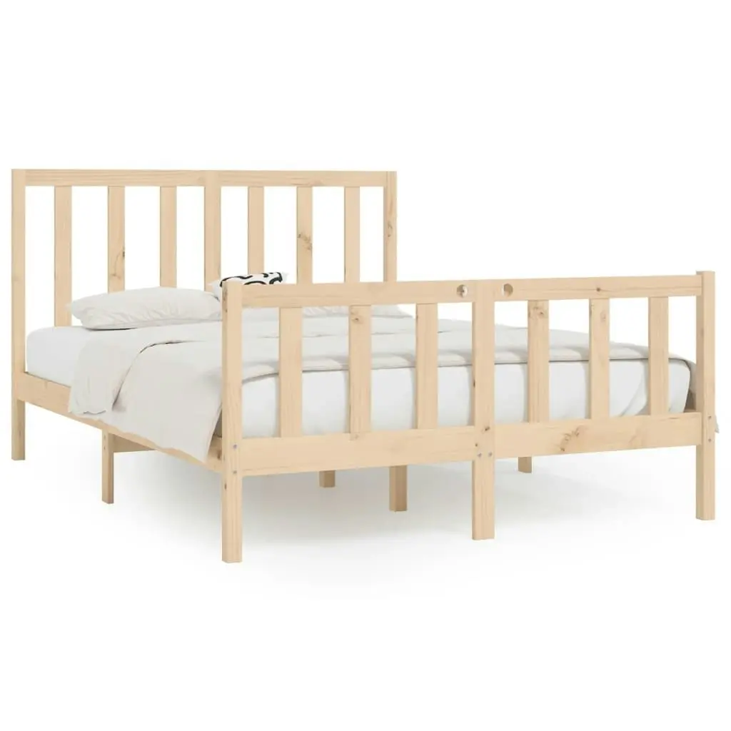 Bed Frame without Mattress 150x200 cm Solid Wood 3106838