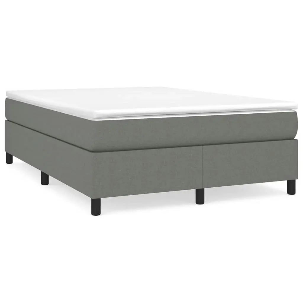 Bed Frame without Mattress Dark Grey Queen Fabric 3120904