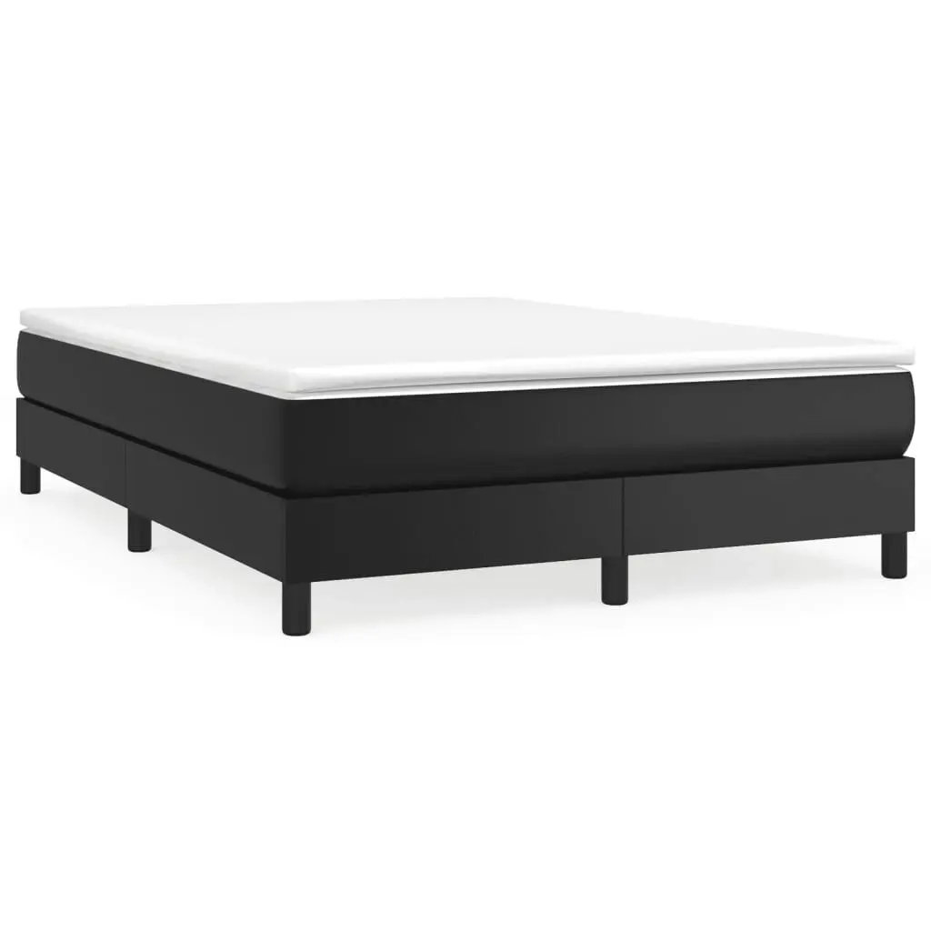 Bed Frame Black 153x203 cm Queen Size Faux Leather 3120730