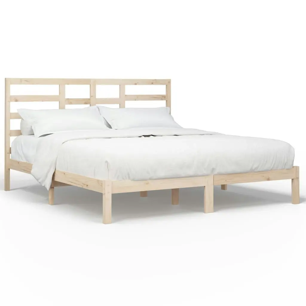 Bed Frame without Mattress Solid Wood 183x203 cm King 3105810