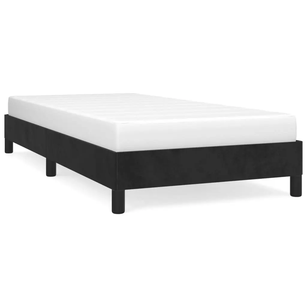 Bed Frame Black 106x203 cm King Single Size Velvet 355757