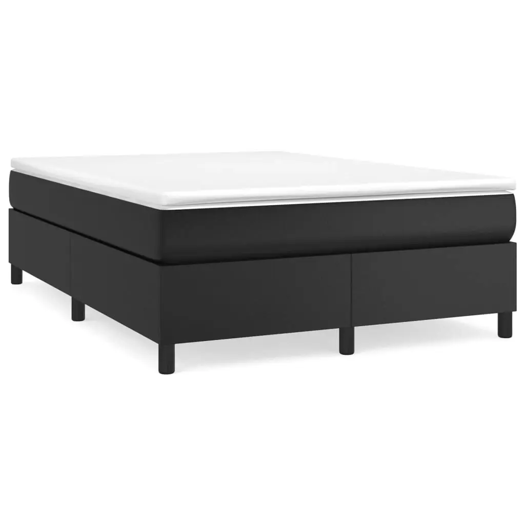 Bed Frame without Mattress Black Double Faux Leather 3121075