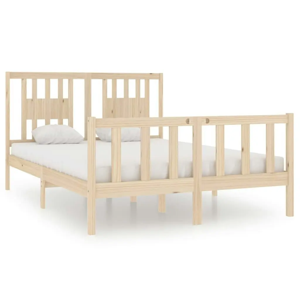 Bed Frame without Mattress 135x190 cm Solid Wood 3104103