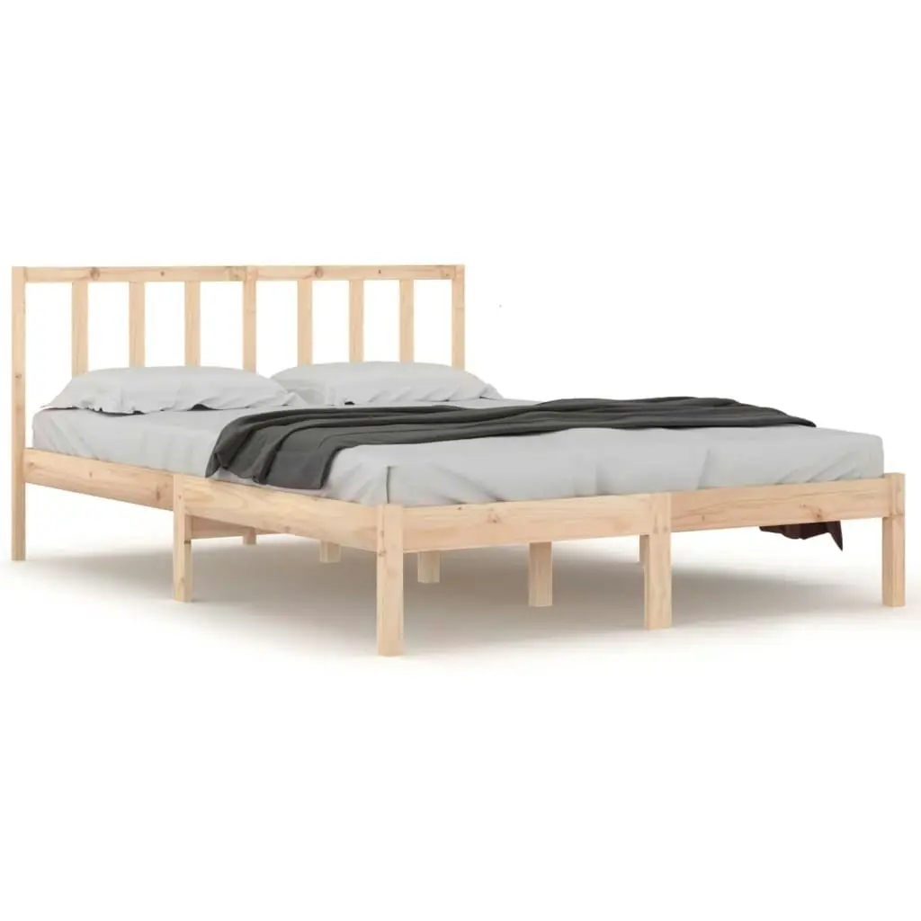 Bed Frame without Mattress Solid Wood Pine 135x190 cm 3105111