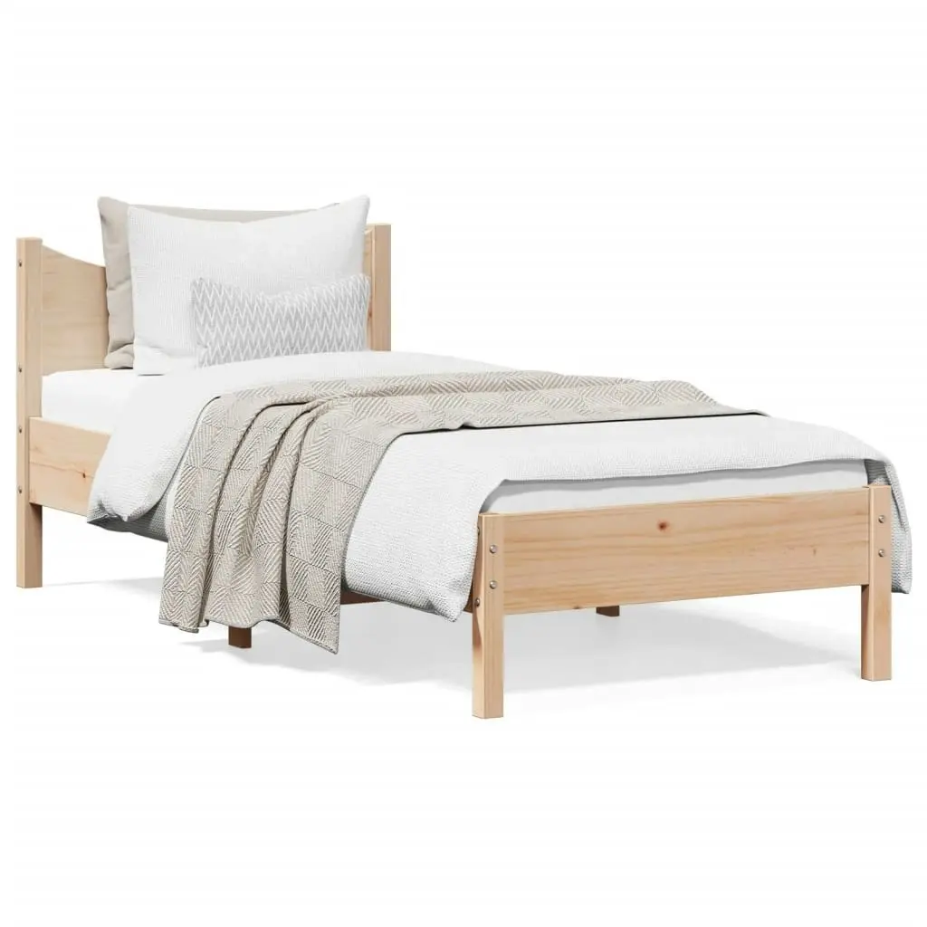 Bed Frame 90x190 cm Solid Wood Pine 844753