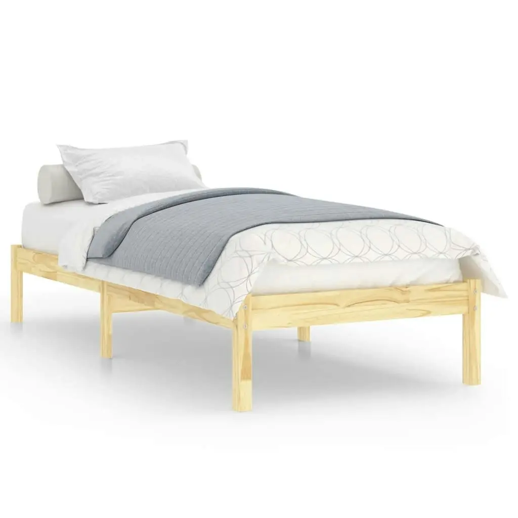 Bed Frame Solid Wood 92x187 cm Single Size 809982