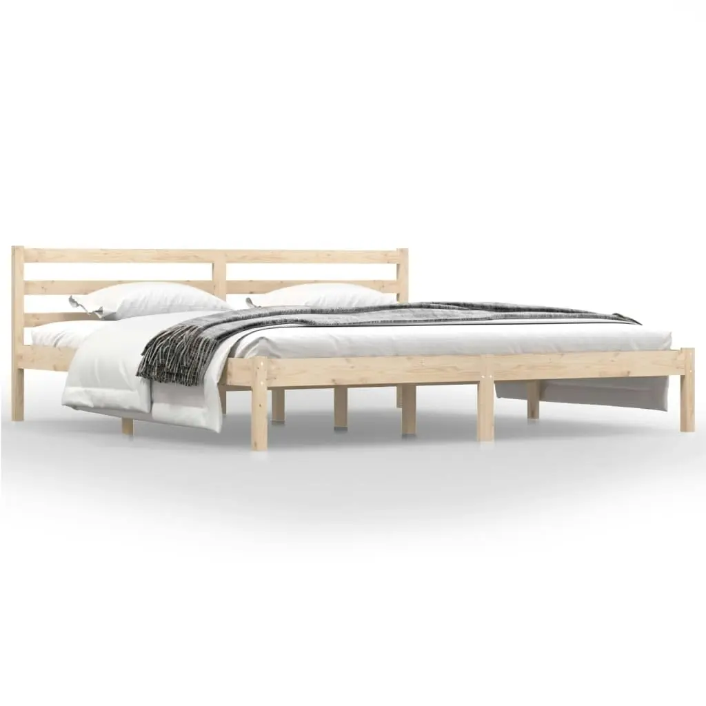 Bed Frame Solid Wood Pine 183x203 cm King Size 810445