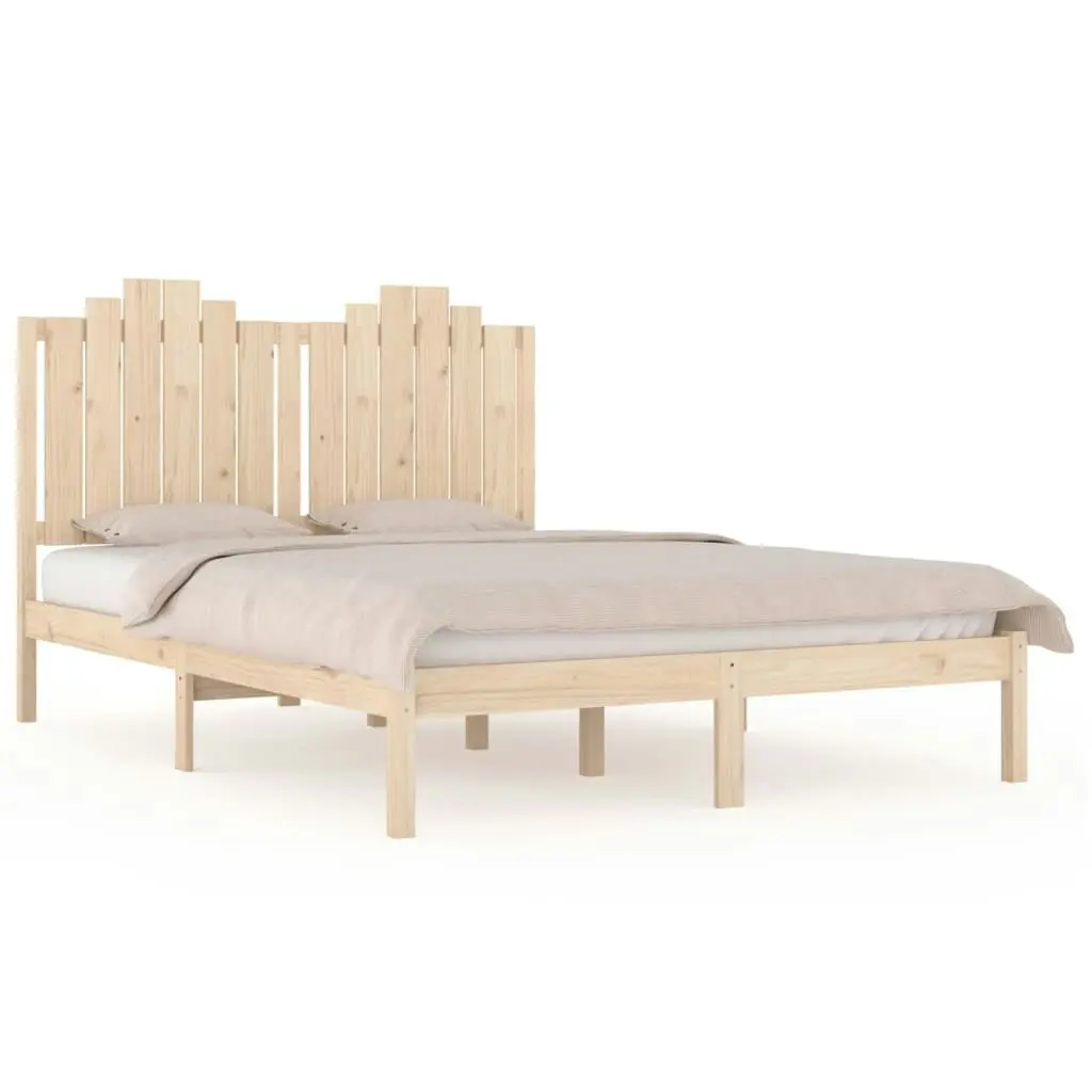 Bed Frame without Mattress Solid Wood 183x203 cm King 3103793