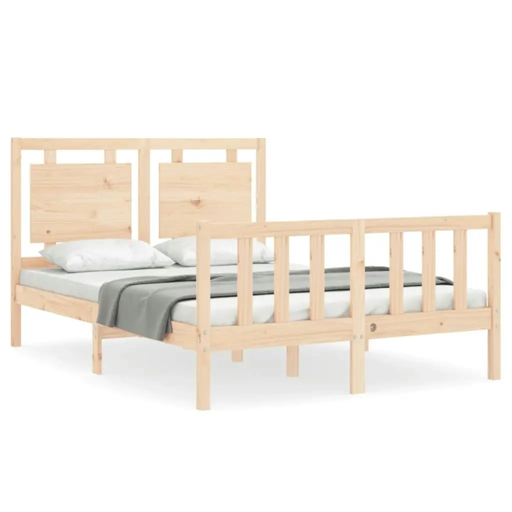 Bed Frame without Mattress 135x190 cm Solid Wood Pine 3192141