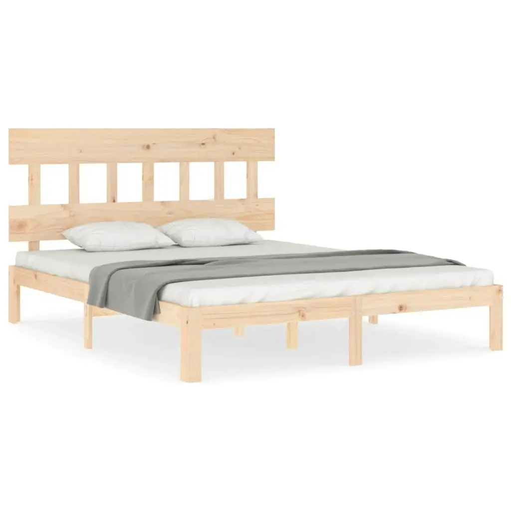 Bed Frame without Mattress 150x200 cm Solid Wood Pine 3193601