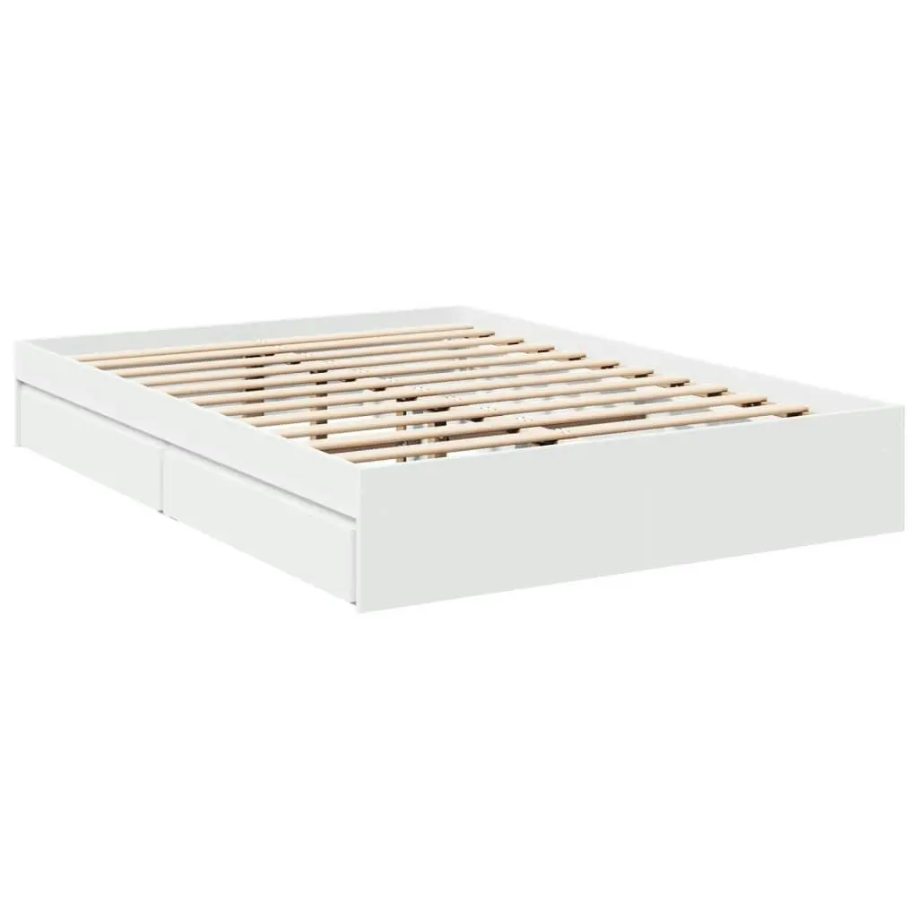 Bed Frame with Drawers without Mattress White 135x190 cm 3280692