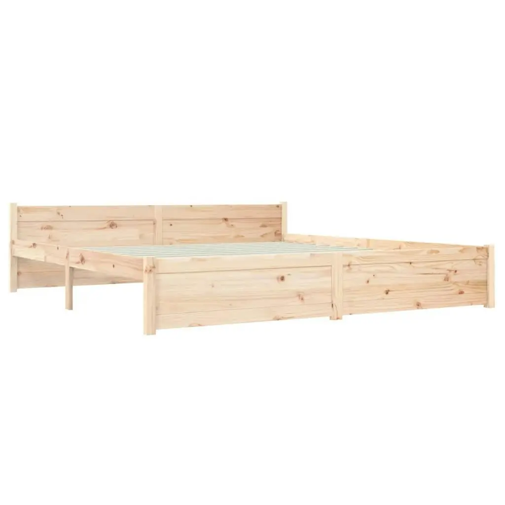 Bed Frame without Mattress Solid Wood 183x203 cm King 815059