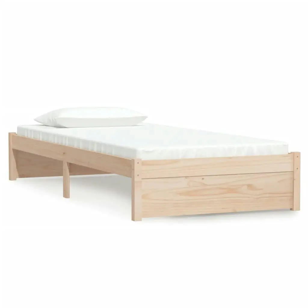 Bed Frame Solid Wood 92x187 cm Single Size 814914