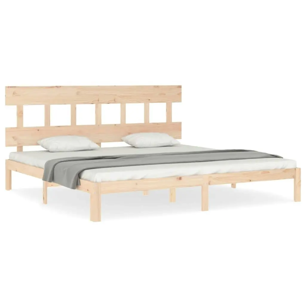 Bed Frame without Mattress 183x203 cm King Solid Wood Pine 3193611