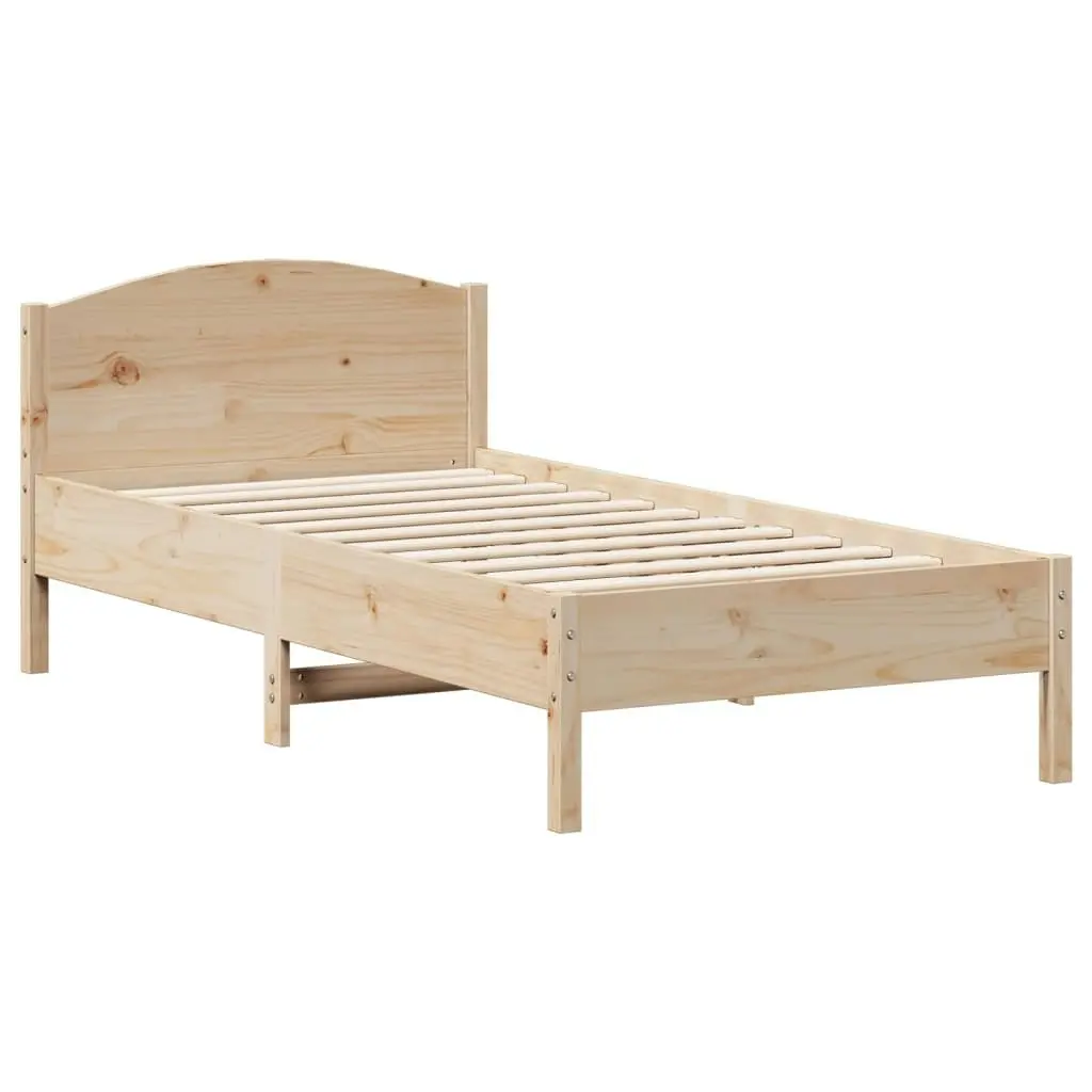 Bed Frame with Headboard 90x190 cm Solid Wood Pine 842622