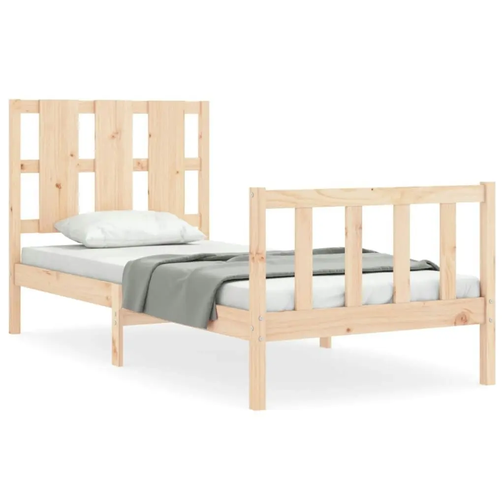 Bed Frame without Mattress 90x190 cm Solid Wood Pine 3192196