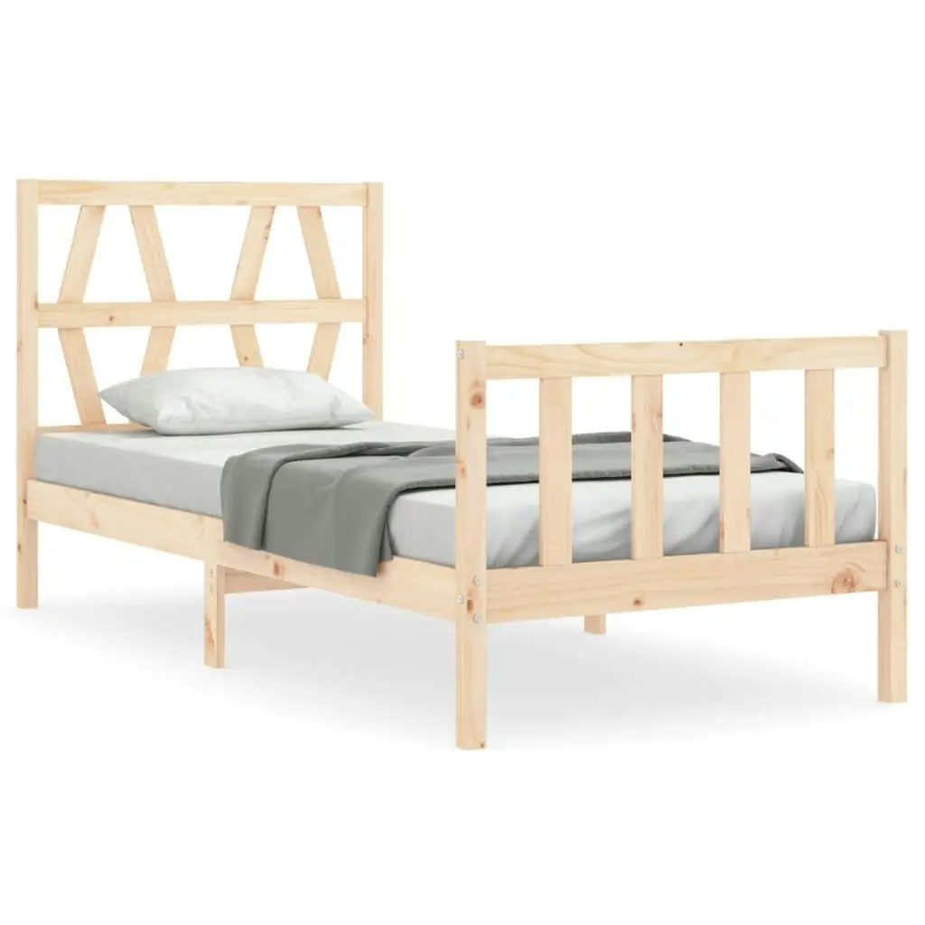 Bed Frame without Mattress 90x190 cm Solid Wood Pine 3192456