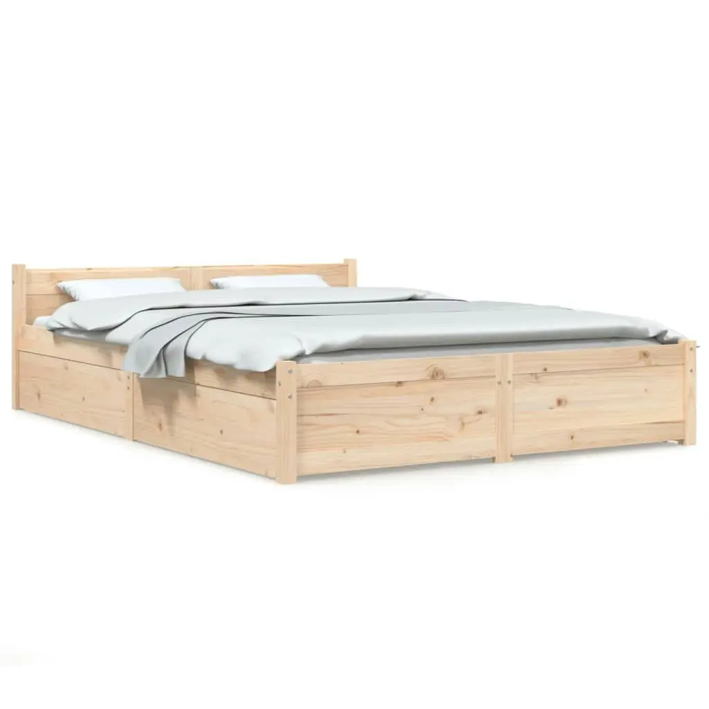 Bed Frame with Drawers 137x187 cm Double Size 3103544