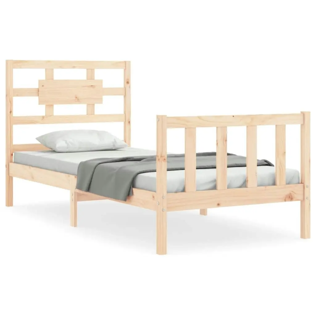 Bed Frame without Mattress 90x190 cm Solid Wood Pine 3192521