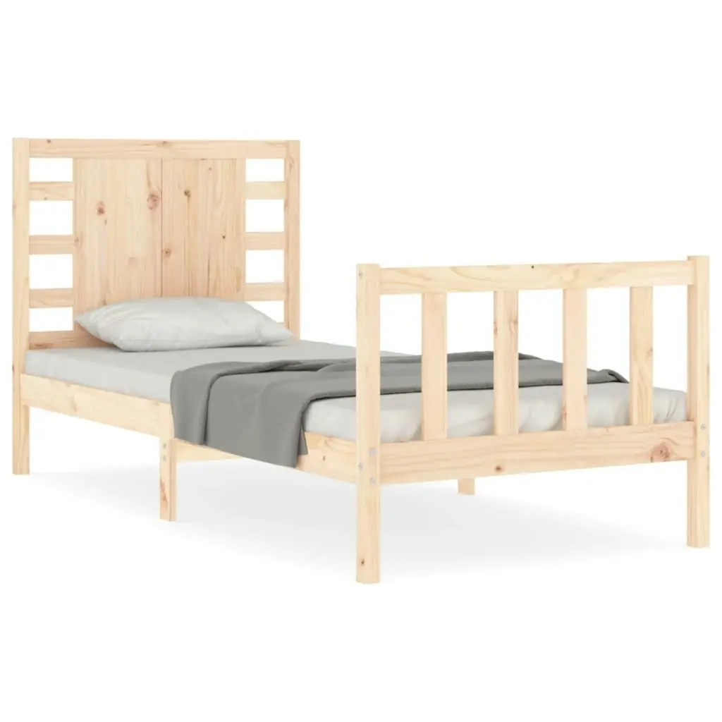 Bed Frame without Mattress 90x190 cm Solid Wood Pine 3192781