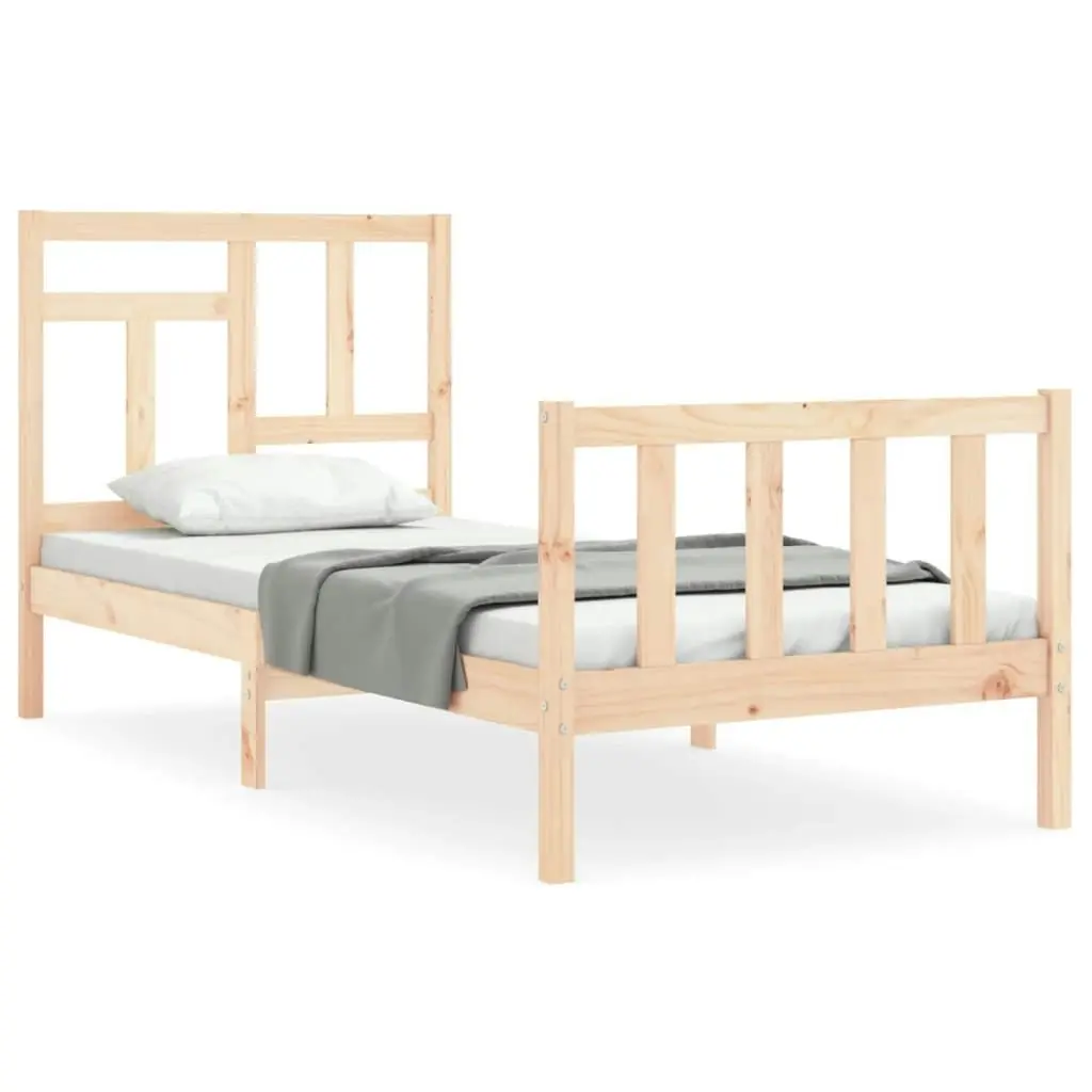 Bed Frame without Mattress 90x190 cm Solid Wood Pine 3193106