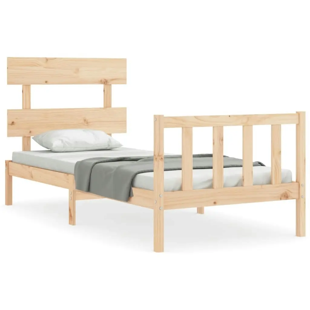 Bed Frame without Mattress 90x190 cm Solid Wood Pine 3193236