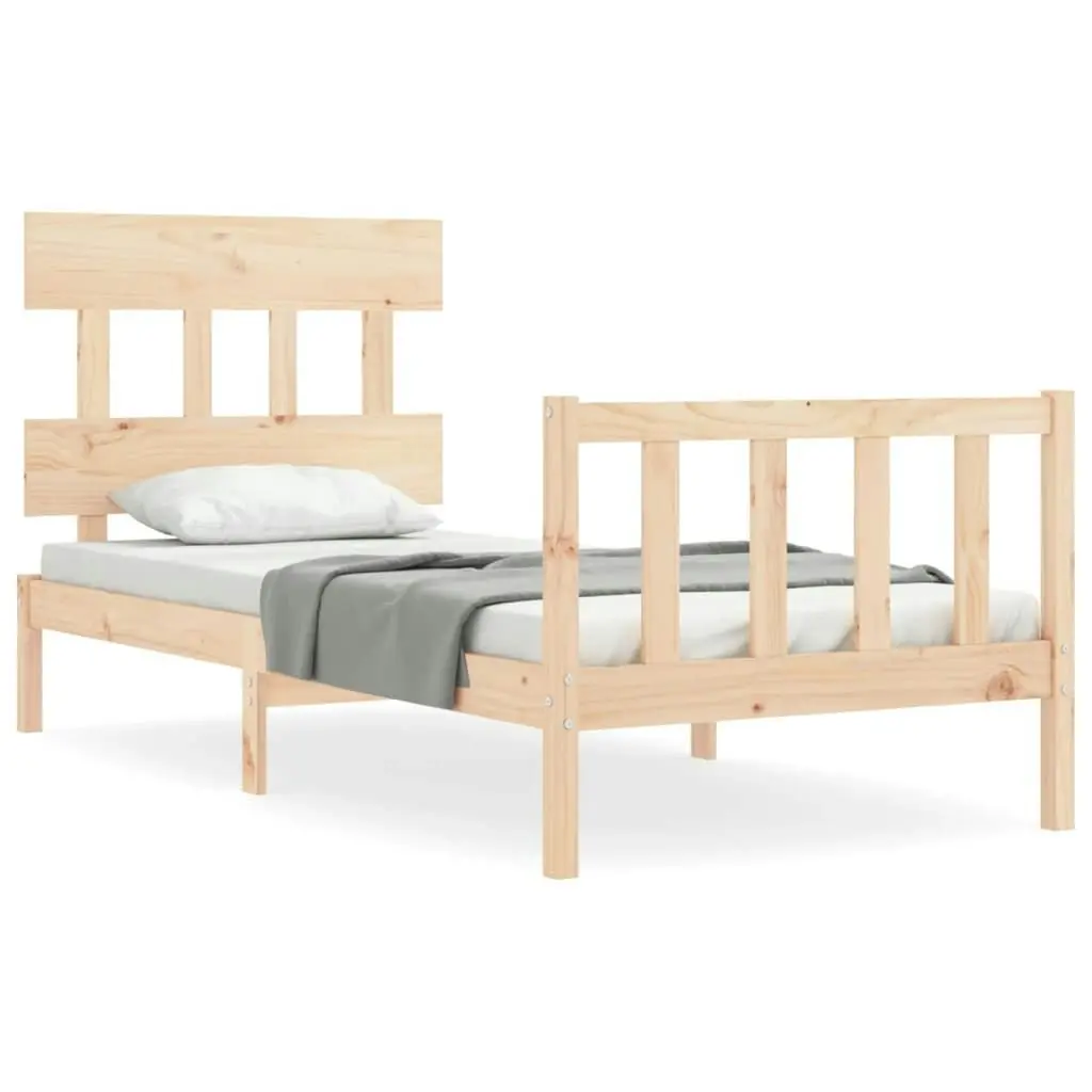 Bed Frame without Mattress 90x190 cm Solid Wood Pine 3193301