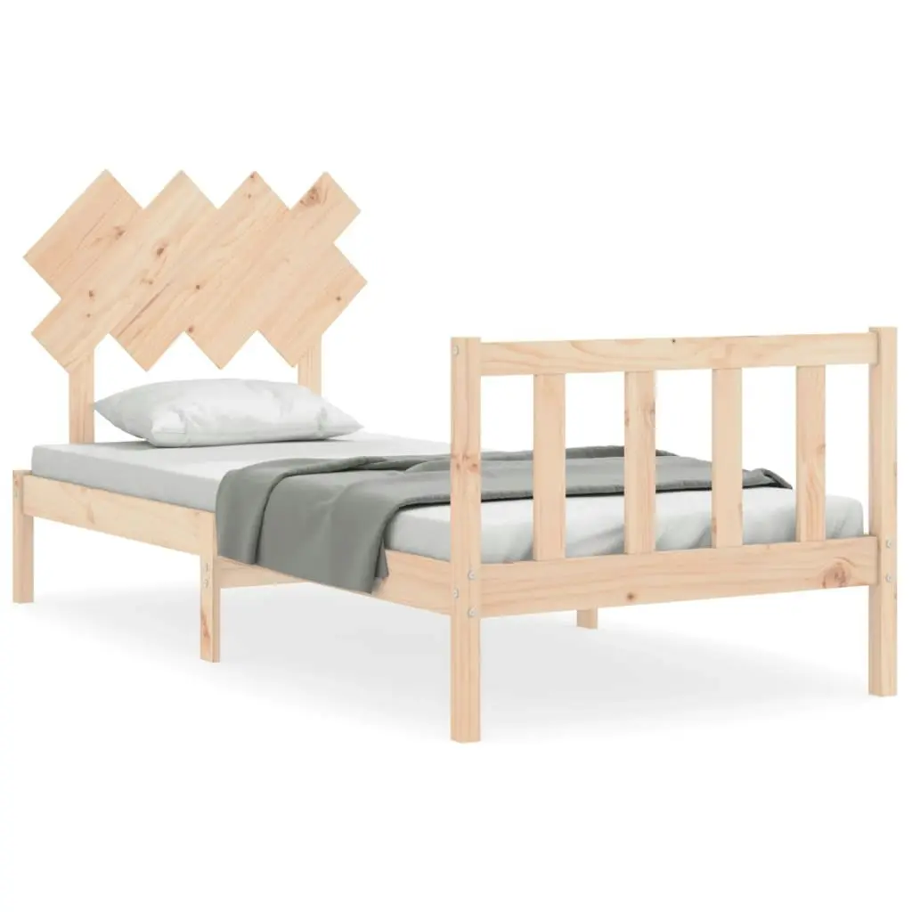 Bed Frame without Mattress 90x190 cm Solid Wood Pine 3193431