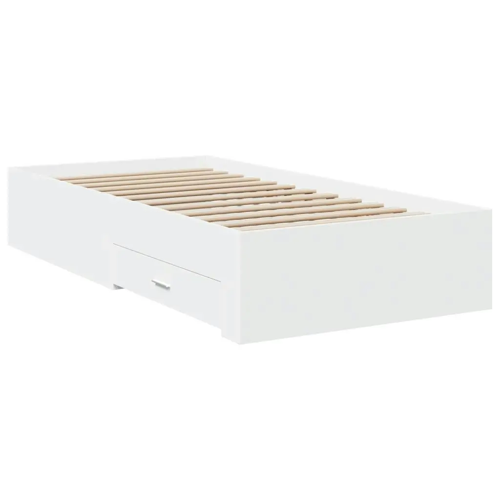 Bed Frame with Drawers without Mattress White 90x190 cm 3280433