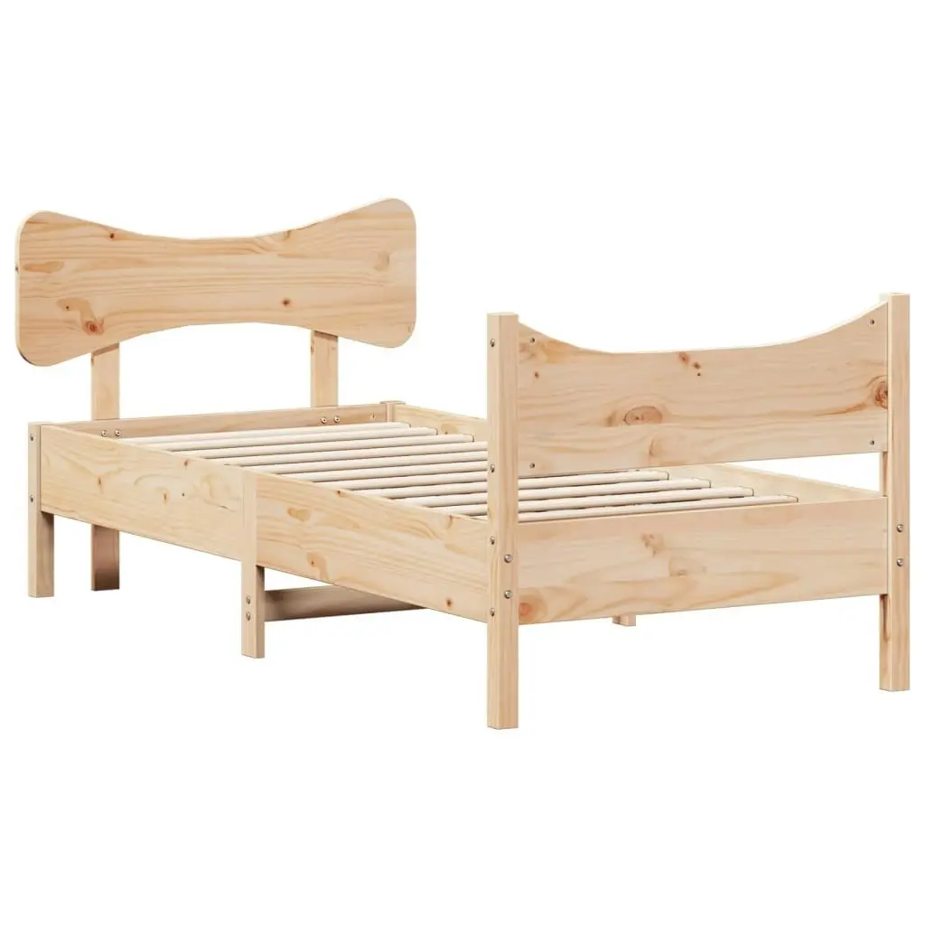 Bed Frame without Mattress 92x187 cm Single Solid Wood Pine 3216390